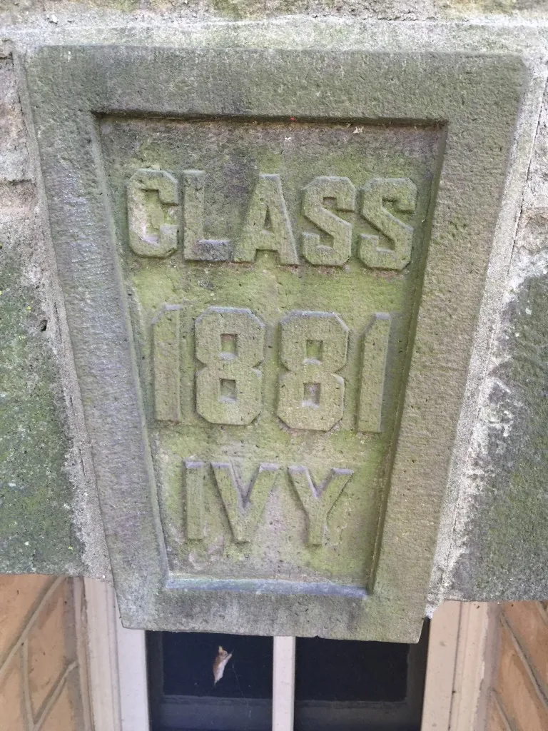 Image: Ivy plaque from the class of 1881